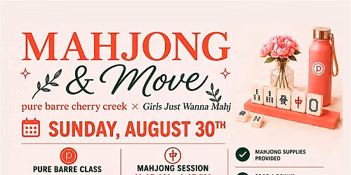 Mahjong & Move! Pure Barre Cherry Creek x Girls Just Wanna Mahj