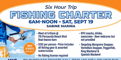 September Six Hour Trip Fishing Charter