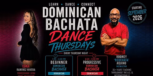 Learn Dominican Bachata Thursdays in Stockton!
