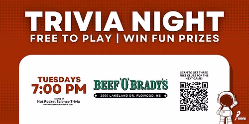 Flowood Trivia Night | Beef 'O' Brady's 