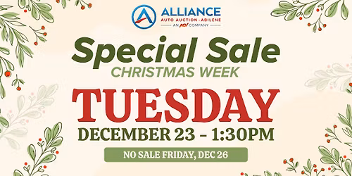 Abilene Special Sale Christmas Week