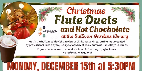 Flute Duets and Hot Chocolate at the Sullivan Gardens branch library