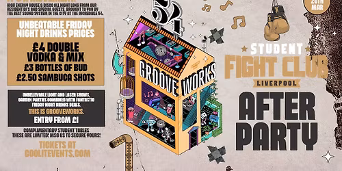 GROOVEWORKS 🪅🎶🪩 SFC AFTERPARTY  - FRIDAY NIGHTS @ 54