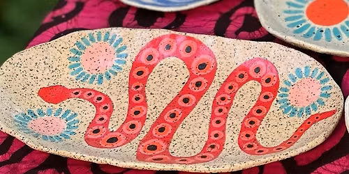 Clay Handbuilt Plates: Nature Motifs