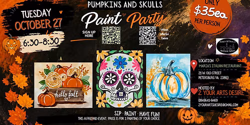 Pumpkins & Skulls Paint Party!