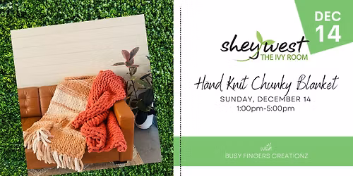 Hand Knit Chunky Blanket