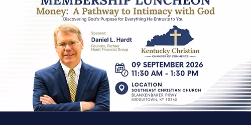 Membership Luncheon: Money - A Pathway to Intimacy with God