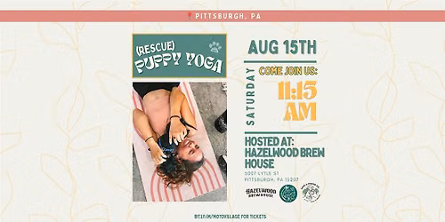 Rescue Puppy Yoga at Hazelwood Brew House