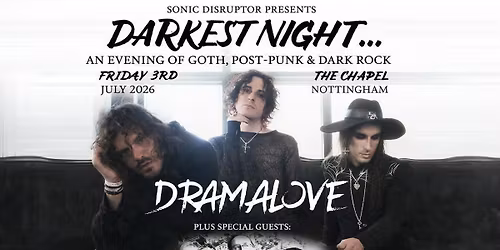 Darkest Night\u2026An Evening of Goth, Post-Punk &amp; Dark Rock
