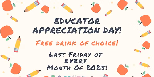 \ud83c\udd93 Drink of Choice for ALL Educators. All Day Long!