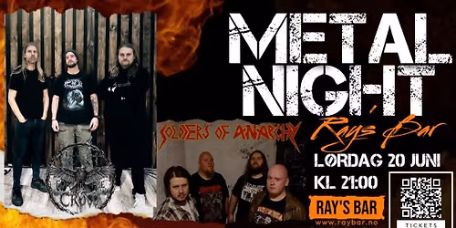 METAL NIGHT - HEART FOR THE CROW \/\/ SOLDIERS OF ANARCHY p\u00e5 Ray's Bar
