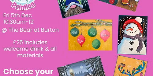 Xmas Paint & Sip at The Bear of Burton 
