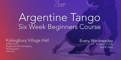 Argentine Tango Six Week Beginners Nov-Dec 2025