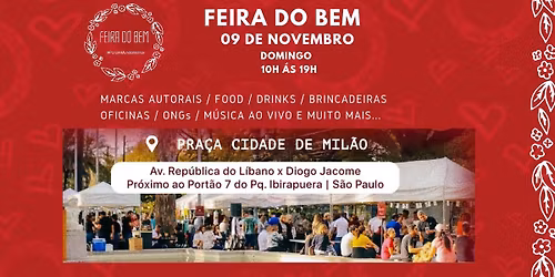 Feira do Bem 09 de Novembro -  Vila Nova Concei\u00e7\u00e3o - Pra\u00e7a Cidade de Mil\u00e3o