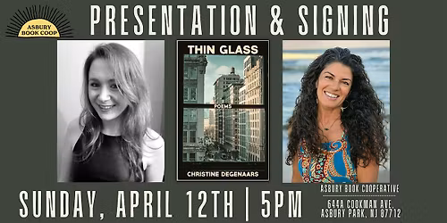 Presentation & Signing: Thin Glass by Christine Degenaars