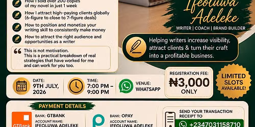 writers & Authors Training