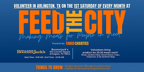 Feed The City Arlington: Making Meals for People In Need