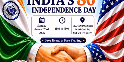 India\u2019s 80th & USA 250th - Two Nations One Celebration