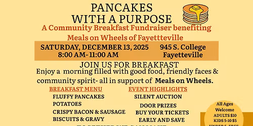 Pancakes with a Purpose Community Breakfast