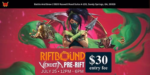\u2694\ufe0f Saturday Afternoon Vendetta Pre-Rift Event