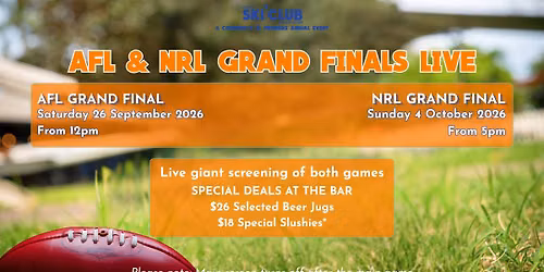 🏉 NRL Grand Finals Live at Darwin Ski Club 🏉