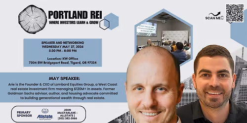 Portland REI May Meetup: Arie Van Gemeren
