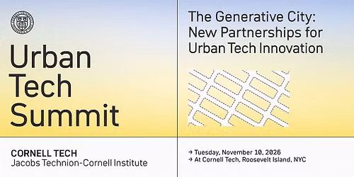 Urban Tech Summit 2026: The Generative City
