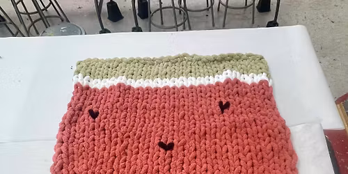 Chunky Knit Watermelon Blanket