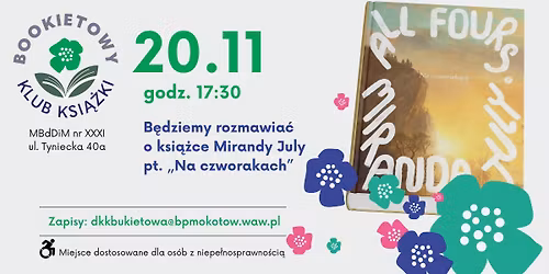 "Na czworakach" Miranda July na BOOKietowym Klubie Ksi\u0105\u017cki