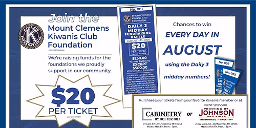 August Daily 3 Raffle