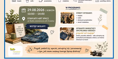 \ud83c\udf3f S\u0105siedzki Piknik Zero Waste | Wymiana rzeczy i pomys\u0142\u00f3w | Kazimierz\u2013Stradom