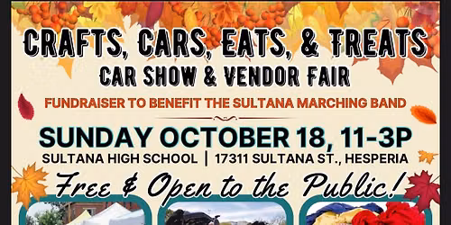 Sultana Band Booster\u2019s Fall Vendors Fair 