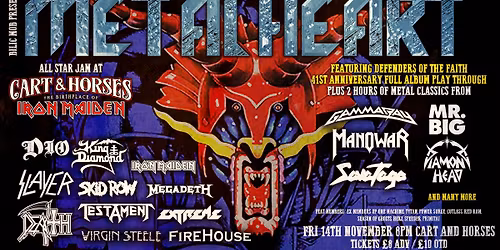 METAL HEART - Live 80s METAL\/ THRASH\/ ROCK Supergroup + DEFENDERS OF THE FAITH opening set!