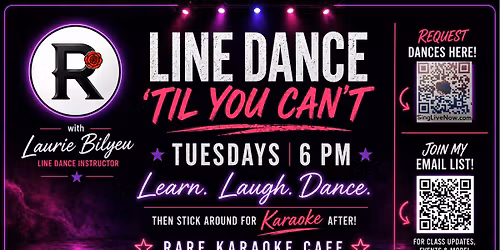 Tuesday Night Line Dancing at Rare Karaoke Cafe