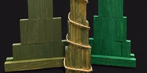 Rustic Wood block trees