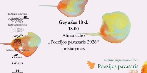 Almanacho \u201ePoezijos pavasaris 2026\u201c pristatymas