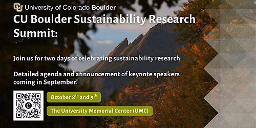 CU Boulder Sustainability Research Summit