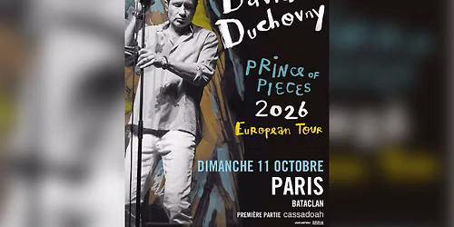 DAVID DUCHOVNY | Bataclan, Paris - 11 octobre 2026