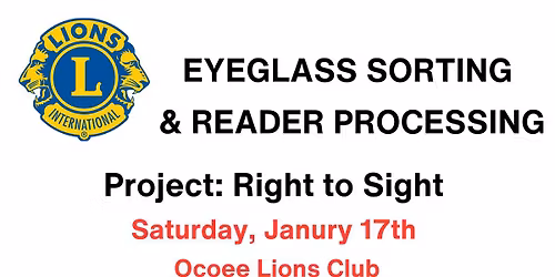 Lions Eyeglass Sorting and Readers Processsing