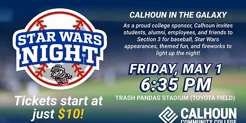 Star Wars Night Baseball Game