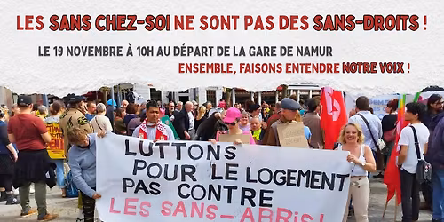 Manifestation \u270a Les sans chez-soi ne sont pas des sans-droits ! 