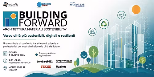 BUILDING FORWARD - Verso citt\u00e0 pi\u00f9 sostenibili, digitali e resilienti
