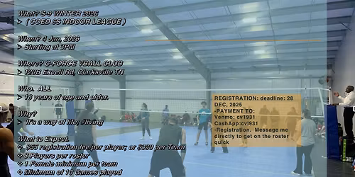 S9 Winter 2026, Indoor League