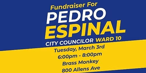 Fundraiser in support of Providence City Councilor Pedro Espinal