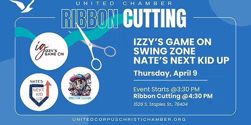 Ribbon Cutting for Izzy\u2019s Game On, Swing Zone & Nate\u2019s Next Kid Up