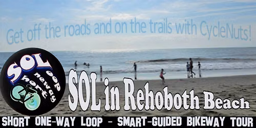SOL in Rehoboth Beach, DE - Smart-guided Short One-way Loop Bikeway Tour