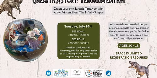 Unearth A Story: Terrarium Edition (Ages 10 - 18) - RSVP LINK BELOW