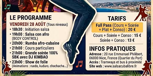 Grande soir\u00e9e VENDREDI 28 OUT , cours + SHOW