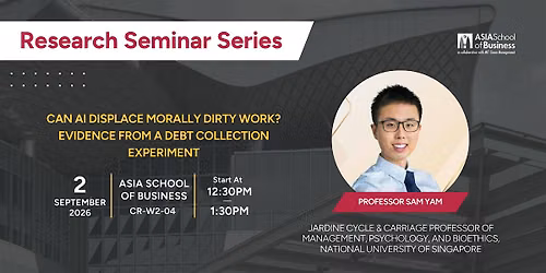 Research Seminar Series: Prof. Sam Yam