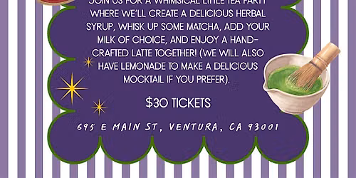 Herbal Syrup Workshop & Tea Party with Fatima Chavez & Katie Goldberg